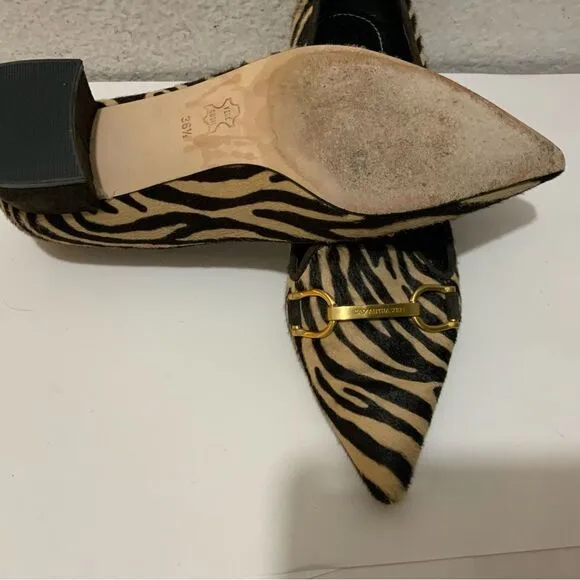 Samantha Sung  shoes low heels  calf hair animal print size 36.5