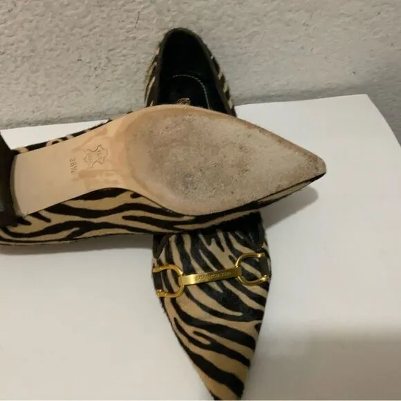 Samantha Sung  shoes low heels  calf hair animal print size 36.5