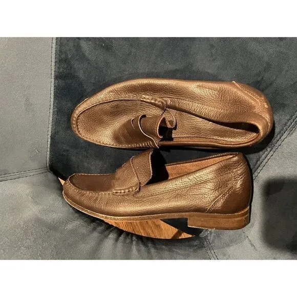 Sandrino By Sandro Moscoloni Placido Leather Penny Loafers 10.5D Shoes Brown