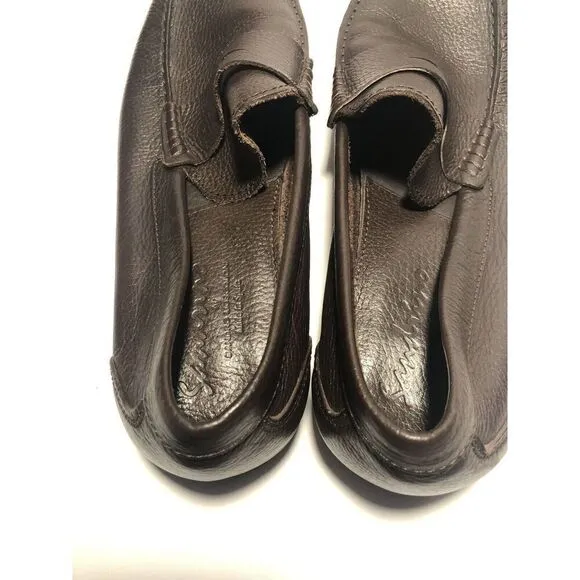 Sandrino By Sandro Moscoloni Placido Leather Penny Loafers 10.5D Shoes Brown