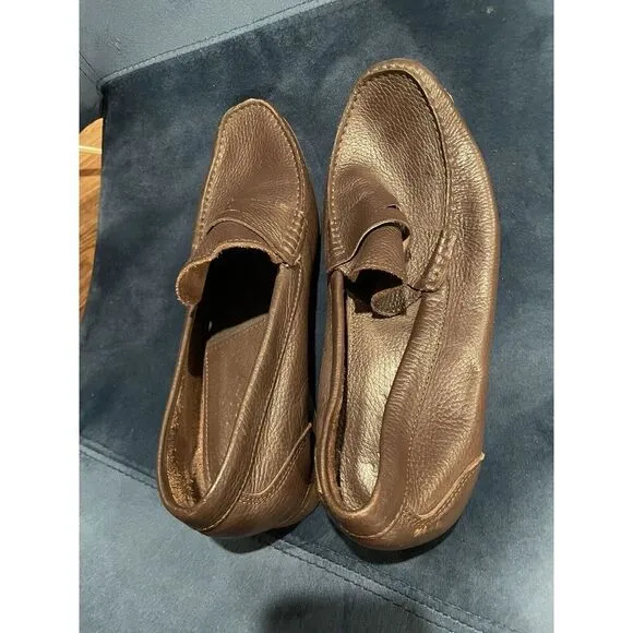 Sandrino By Sandro Moscoloni Placido Leather Penny Loafers 10.5D Shoes Brown