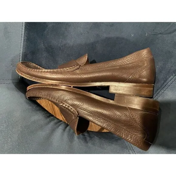 Sandrino By Sandro Moscoloni Placido Leather Penny Loafers 10.5D Shoes Brown