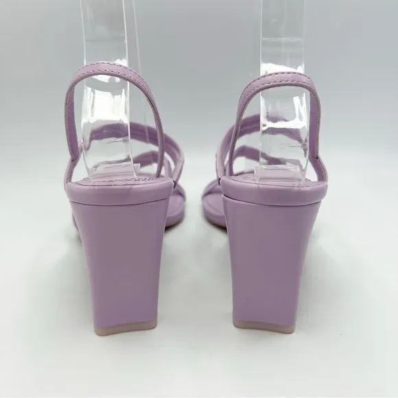 SANDRO Leather Slingback Sandals 70 Faye Size 37 EU in Purple Lavender