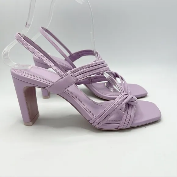SANDRO Leather Slingback Sandals 70 Faye Size 37 EU in Purple Lavender