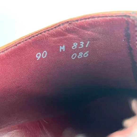 Santana Canada Ankle Boot 9 Brown Leather Square Toe Zip Up Bootie Shoes