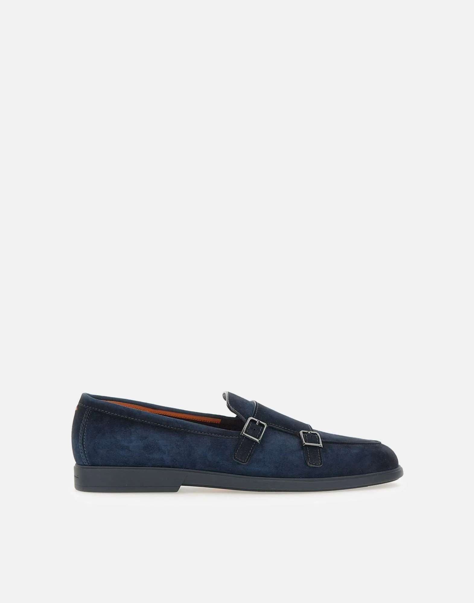 Santoni Midnight Blue Suede Loafers
