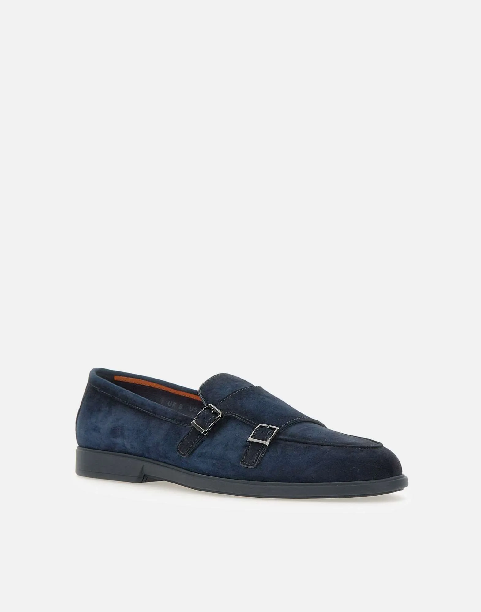 Santoni Midnight Blue Suede Loafers