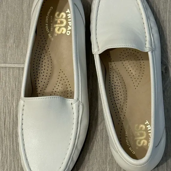 SAS Women's White Loafers