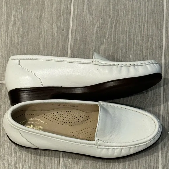 SAS Women's White Loafers
