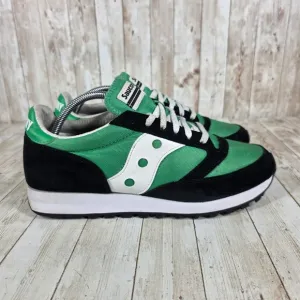 Saucony Jazz Low Pro Sneakers Retro Running Shoes Green Black White Size 10