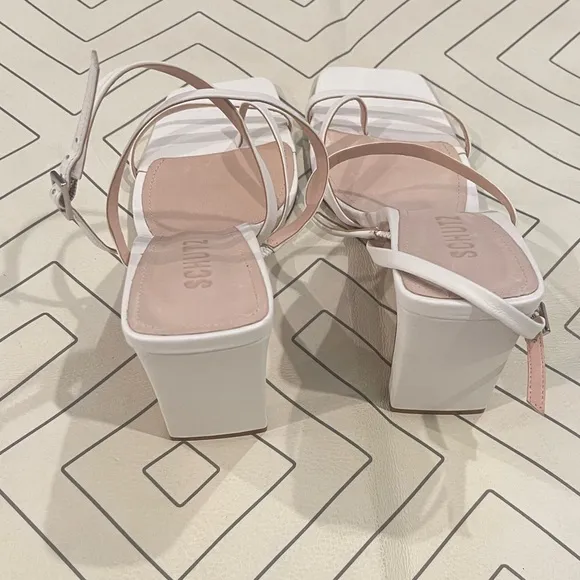 Schutz Amaia Block-Heel Strappy Slingback Sandals