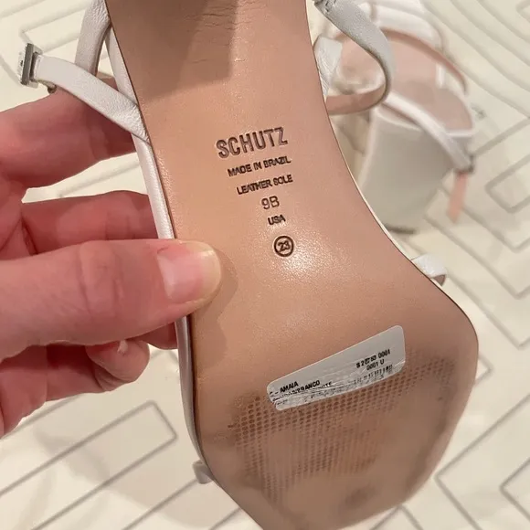 Schutz Amaia Block-Heel Strappy Slingback Sandals