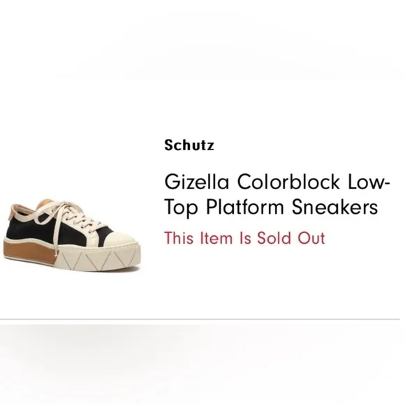SCHUTZ Black and White Womans Sneakers. Size 10.