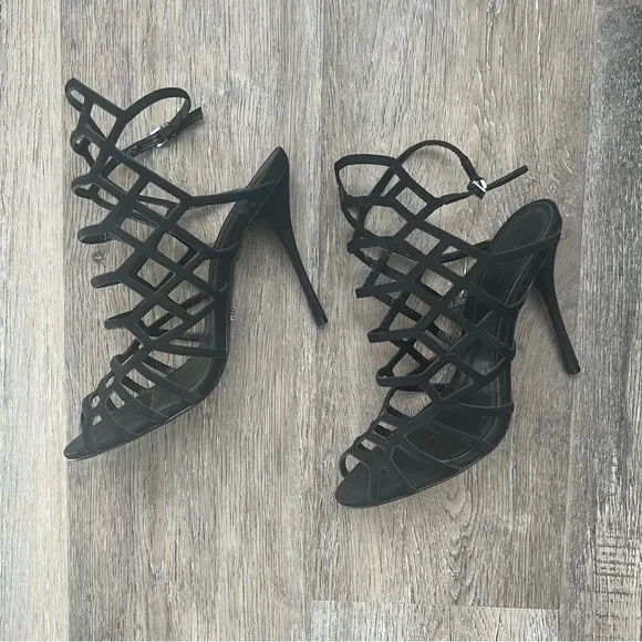 Schutz cage high heel sandals