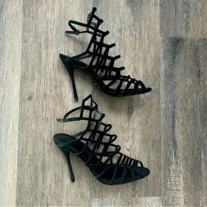 Schutz cage high heel sandals