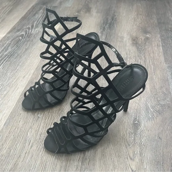 Schutz cage high heel sandals