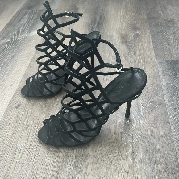 Schutz cage high heel sandals