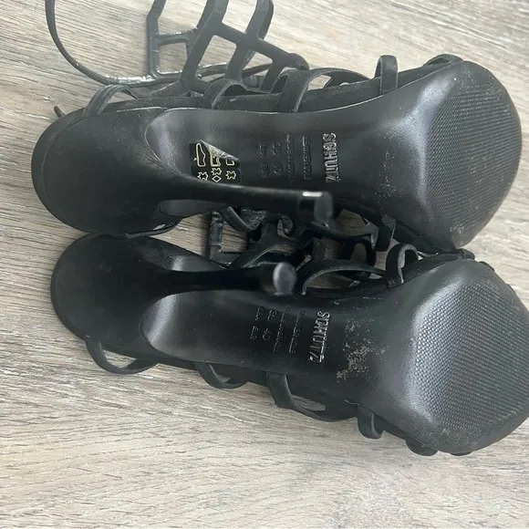 Schutz cage high heel sandals