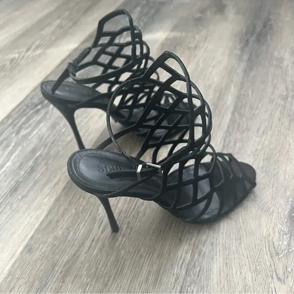 Schutz cage high heel sandals