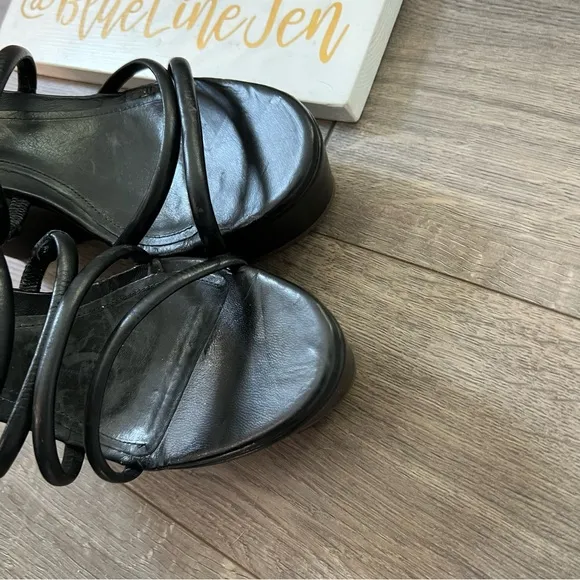 Schutz Cari Leather Wedge Sandals NWOT