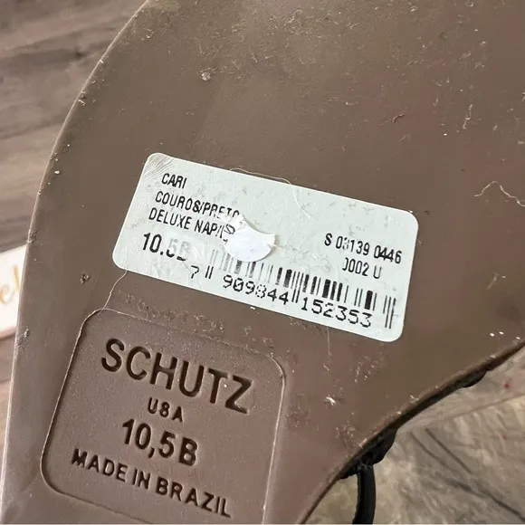 Schutz Cari Leather Wedge Sandals NWOT