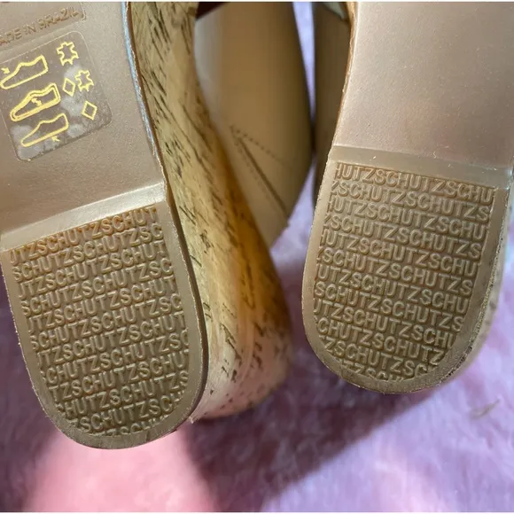 SCHUTZ Cork Wedge Sandals