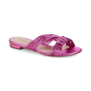 Schutz Khayla Metallic Pink Sandals