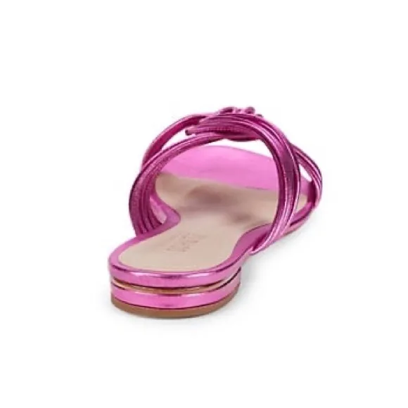 Schutz Khayla Metallic Pink Sandals