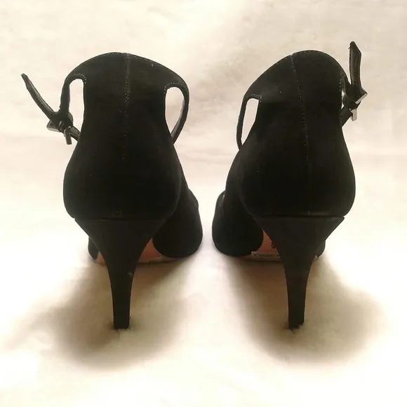 Schutz Liffa Open Toe Suede Pump