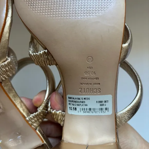Schutz Olly Block Heel Sandal  Sz 10.5B