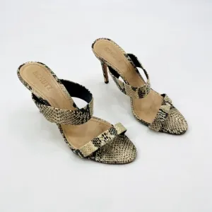 Schutz snakeskin heel sandals