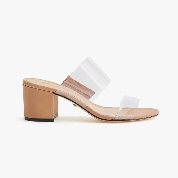SCHUTZ Transparent Block Heel Sandals
