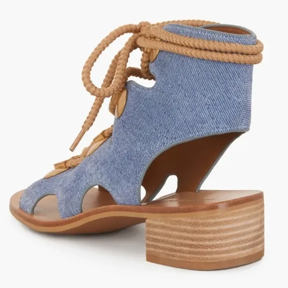 SEE BY CHLOE Gladiator Denim Sandals