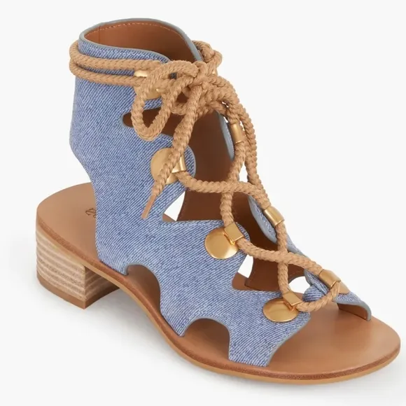 SEE BY CHLOE Gladiator Denim Sandals