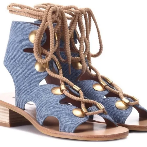 SEE BY CHLOE Gladiator Denim Sandals
