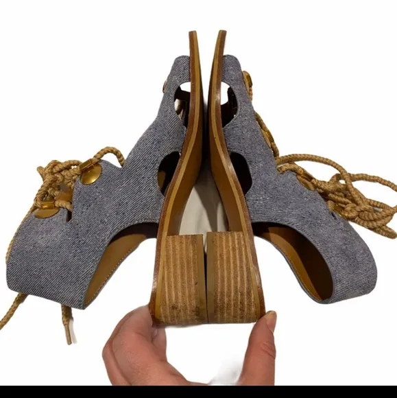 SEE BY CHLOE Gladiator Denim Sandals