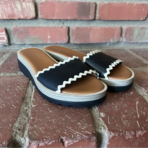 See by Chloe Leather Wedge Sandals Sz 8