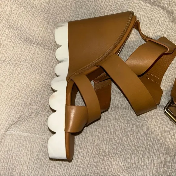 SEE BY CHLOE Leather Wedge Sandals