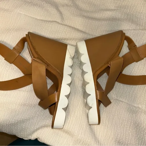 SEE BY CHLOE Leather Wedge Sandals