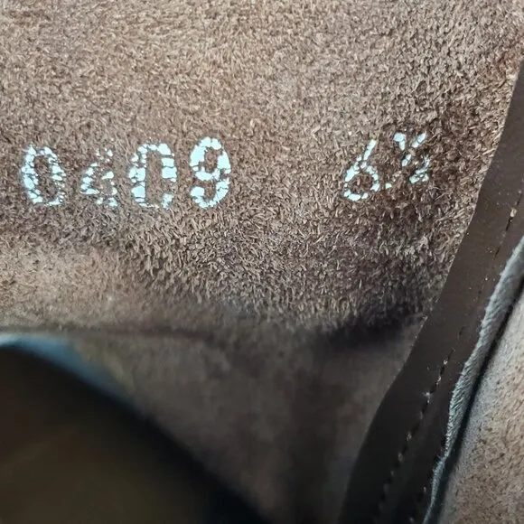 Sendra Boots Womens 6.5 Brown Leather Block Heel Pull On Double Buckle Fold Over