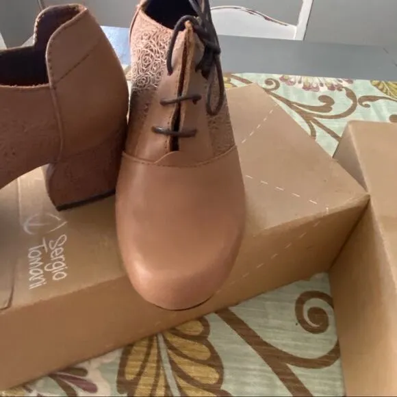Sergio Tomani Elida Chunky Heel Shoes NEW 41 10.5