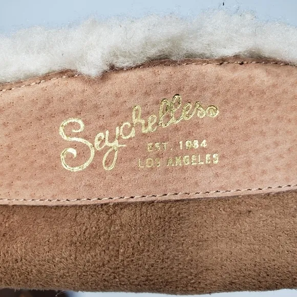 Seychelles | Cognac Brown Genuine Suede Sherpa Trim Heeled Boots Women's 6.5