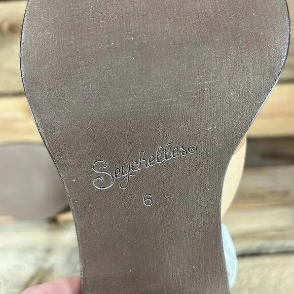 Seychelles Stay Ready Leather Heels - Vacchetta - 6 - New without box
