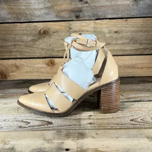 Seychelles Stay Ready Leather Heels - Vacchetta - 6 - New without box
