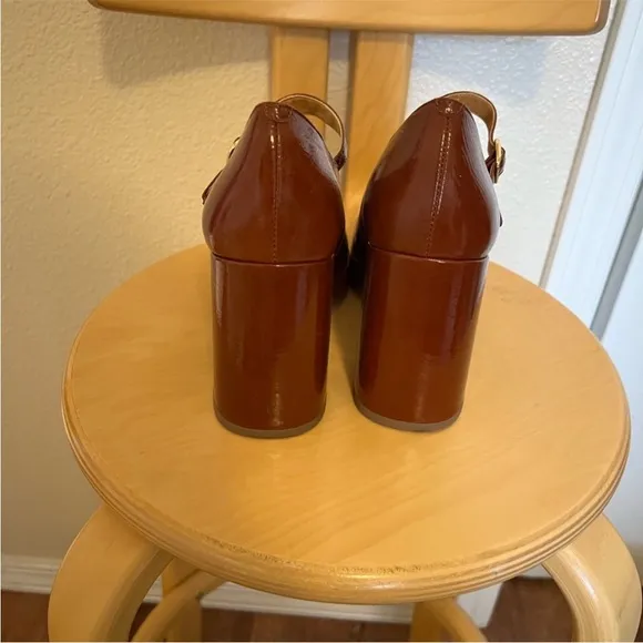 SEZANE Georgia Polished Platform Heels Mary Jane Shoes Size 41 FR 10 US