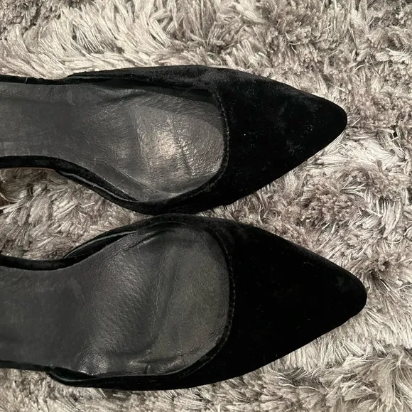 Shellys London Black Suede Strap Closed Toe Platform Shoes