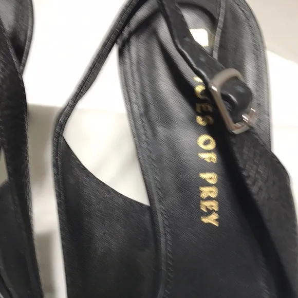 Shoes of Prey leather platform sling back heels. EUC