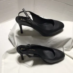 Shoes of Prey leather platform sling back heels. EUC