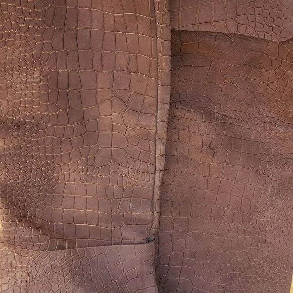 Sigerson Morrison Brown Gavin Croc Embossed Boots