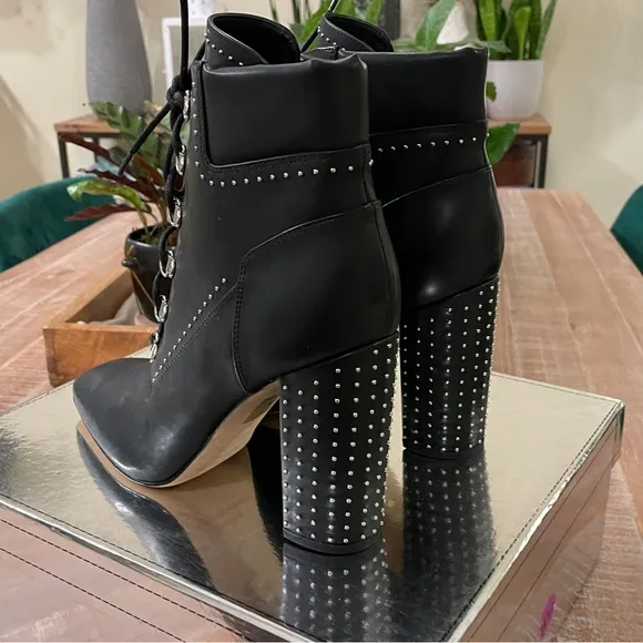 Sigerson Morrison studded block heel Boots